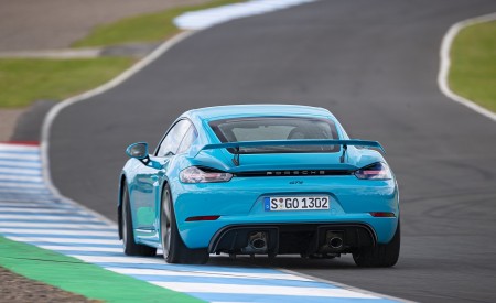 2020 Porsche 718 Cayman GT4 (Color: Miami Blue) Rear Wallpapers 450x275 (110)