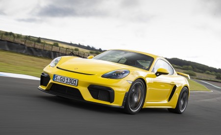 2020 Porsche 718 Cayman GT4 (Color: Racing Yellow) Front Three-Quarter Wallpapers 450x275 (67)