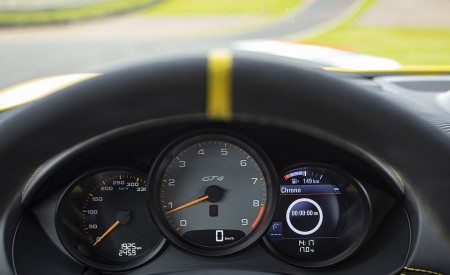 2020 Porsche 718 Cayman GT4 (Color: Racing Yellow) Instrument Cluster Wallpapers 450x275 (82)