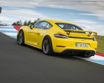 2020 Porsche 718 Cayman GT4 (Color: Racing Yellow) Rear Three-Quarter Wallpapers 150x120