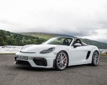 2020 Porsche 718 Spyder (Color: Carrara White Metallic) Front Three-Quarter Wallpapers 150x120