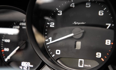 2020 Porsche 718 Spyder (Color: Carrara White Metallic) Instrument Cluster Wallpapers 450x275 (184)
