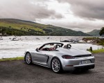 2020 Porsche 718 Spyder (Color: GT Silver Metallic) Rear Three-Quarter Wallpapers 150x120