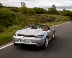2020 Porsche 718 Spyder (Color: GT Silver Metallic) Rear Three-Quarter Wallpapers 150x120