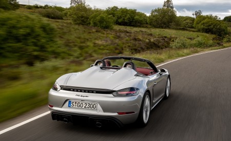 2020 Porsche 718 Spyder (Color: GT Silver Metallic) Rear Three-Quarter Wallpapers 450x275 (213)