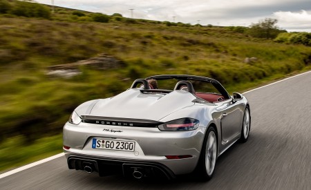 2020 Porsche 718 Spyder (Color: GT Silver Metallic) Rear Three-Quarter Wallpapers 450x275 (214)