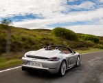 2020 Porsche 718 Spyder (Color: GT Silver Metallic) Rear Three-Quarter Wallpapers 150x120