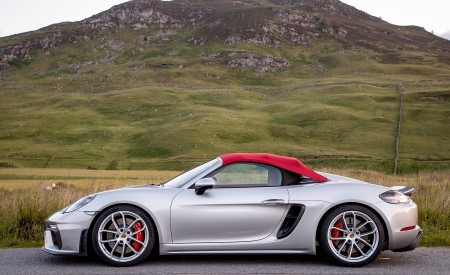 2020 Porsche 718 Spyder (Color: GT Silver Metallic) Side Wallpapers 450x275 (248)