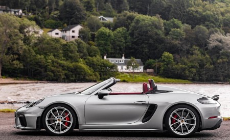 2020 Porsche 718 Spyder (Color: GT Silver Metallic) Side Wallpapers 450x275 (250)