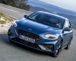 2019 Ford Focus ST (Euro-Spec; Color: Performance Blue) Front Three-Quarter Wallpapers 150x120