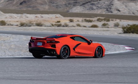 2020 Chevrolet Corvette Stingray (Color: Sebring Orange Tintcoat) Rear Three-Quarter Wallpapers 450x275 (9)