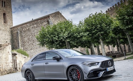 2020 Mercedes-AMG CLA 45 (Color: Designo Mountain Gray Magno) Front Three-Quarter Wallpapers 450x275 (43)