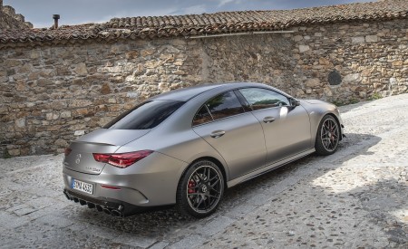2020 Mercedes-AMG CLA 45 (Color: Designo Mountain Gray Magno) Rear Three-Quarter Wallpapers 450x275 (44)