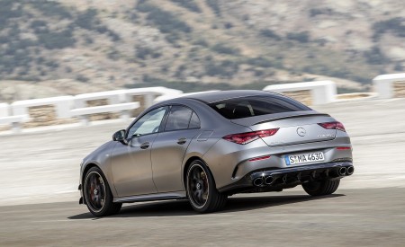2020 Mercedes-AMG CLA 45 (Color: Designo Mountain Gray Magno) Rear Three-Quarter Wallpapers 450x275 (35)