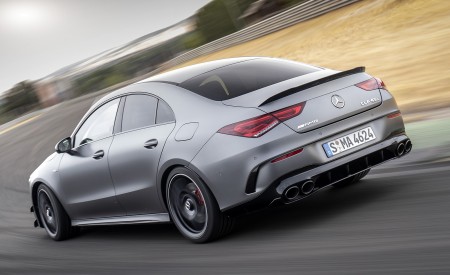 2020 Mercedes-AMG CLA 45 (Color: Designo Mountain Gray Magno) Rear Three-Quarter Wallpapers 450x275 (25)
