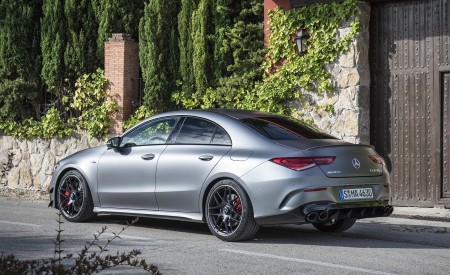 2020 Mercedes-AMG CLA 45 (Color: Designo Mountain Gray Magno) Rear Three-Quarter Wallpapers 450x275 (45)