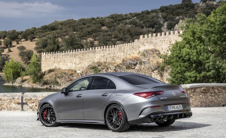 2020 Mercedes-AMG CLA 45 (Color: Designo Mountain Gray Magno) Rear Three-Quarter Wallpapers 450x275 (46)
