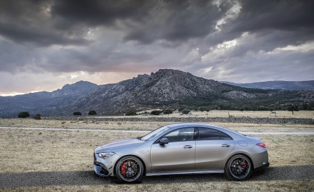 2020 Mercedes-AMG CLA 45 (Color: Designo Mountain Gray Magno) Side Wallpapers 450x275 (39)