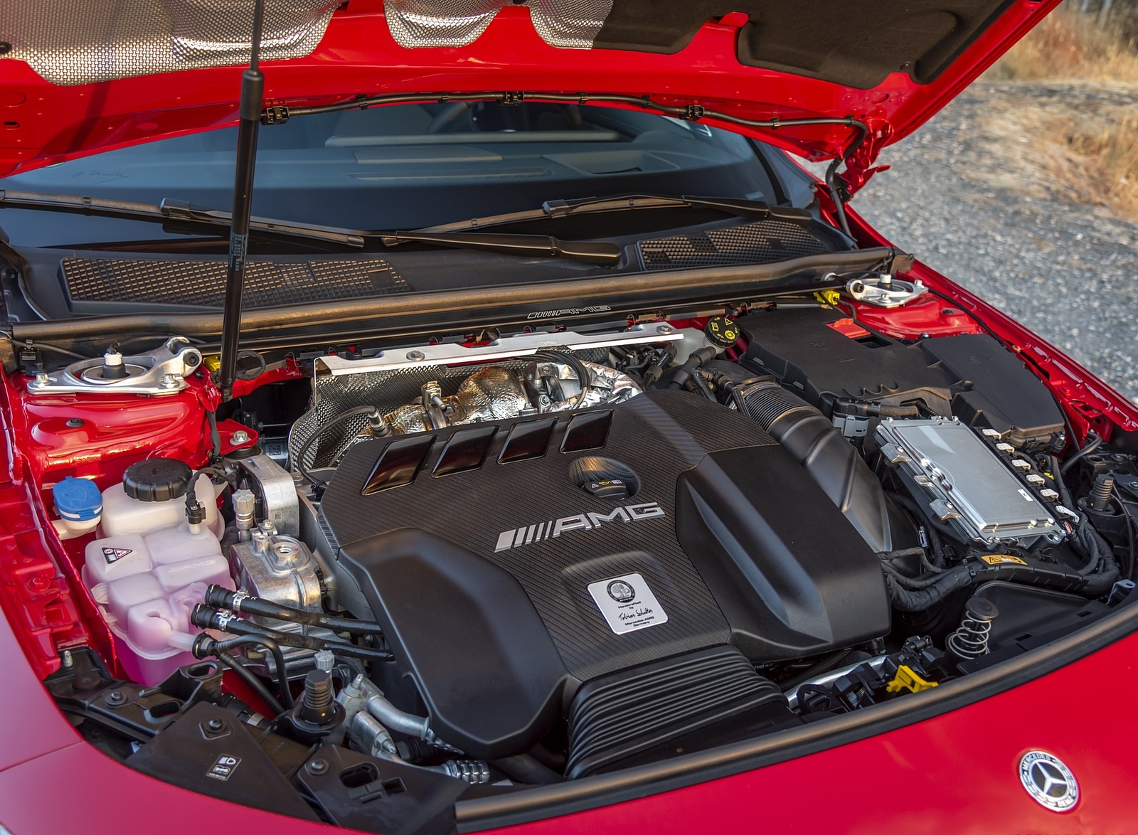 2020 Mercedes-AMG CLA 45 (Color: Jupiter Red) Engine Wallpapers (13)