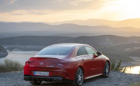 2020 Mercedes-AMG CLA 45 (Color: Jupiter Red) Rear Three-Quarter Wallpapers 450x275 (7)