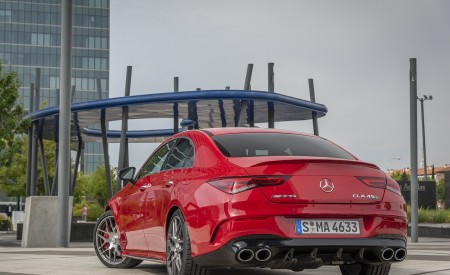 2020 Mercedes-AMG CLA 45 (Color: Jupiter Red) Rear Three-Quarter Wallpapers 450x275 (8)