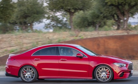 2020 Mercedes-AMG CLA 45 (Color: Jupiter Red) Side Wallpapers 450x275 (3)