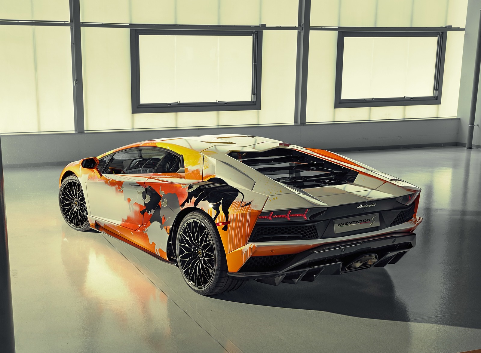 2019 Lamborghini Aventador S by Skyler Grey Rear Three-Quarter Wallpapers (10)