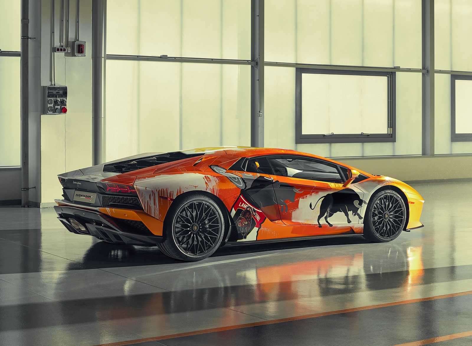 2019 Lamborghini Aventador S by Skyler Grey Rear Three-Quarter Wallpapers (3)