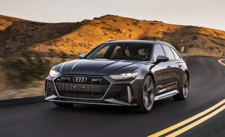 2020 Audi RS 6 Avant (Color: Daytona Gray Matt) Front Three-Quarter Wallpapers 450x275 (66)