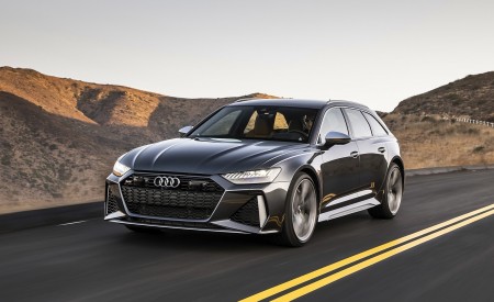 2020 Audi RS 6 Avant (Color: Daytona Gray Matt) Front Three-Quarter Wallpapers 450x275 (67)