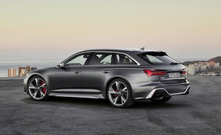 2020 Audi RS 6 Avant (Color: Daytona Gray Matt) Rear Three-Quarter Wallpapers 450x275 (89)