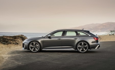 2020 Audi RS 6 Avant (Color: Daytona Gray Matt) Side Wallpapers 450x275 (75)