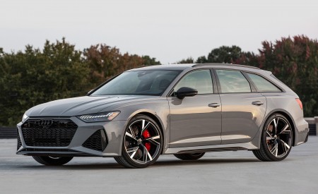 2020 Audi RS 6 Avant (Color: Nardo Gray; US-Spec) Front Three-Quarter Wallpapers 450x275 (11)