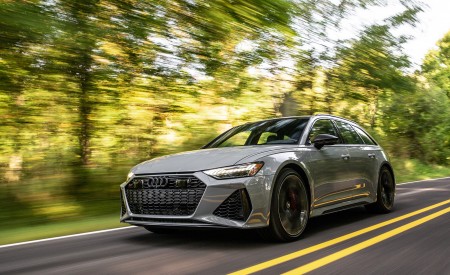 2020 Audi RS 6 Avant (Color: Nardo Gray; US-Spec) Front Three-Quarter Wallpapers 450x275 (5)