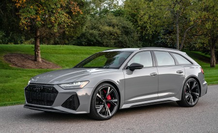 2020 Audi RS 6 Avant (Color: Nardo Gray; US-Spec) Front Three-Quarter Wallpapers  450x275 (12)