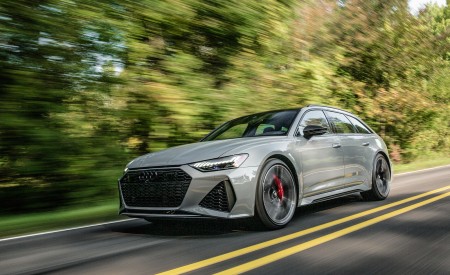 2020 Audi RS 6 Avant (Color: Nardo Gray; US-Spec) Front Three-Quarter Wallpapers 450x275 (6)