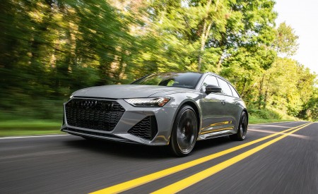 2020 Audi RS 6 Avant (Color: Nardo Gray; US-Spec) Front Three-Quarter Wallpapers 450x275 (7)