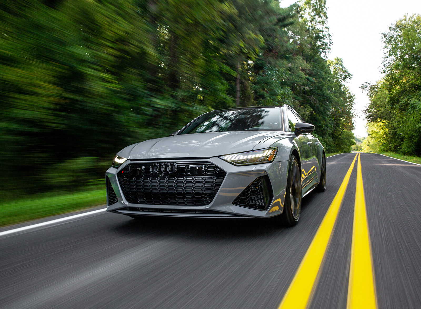 2020 Audi RS 6 Avant (Color: Nardo Gray; US-Spec) Front Wallpapers (8)