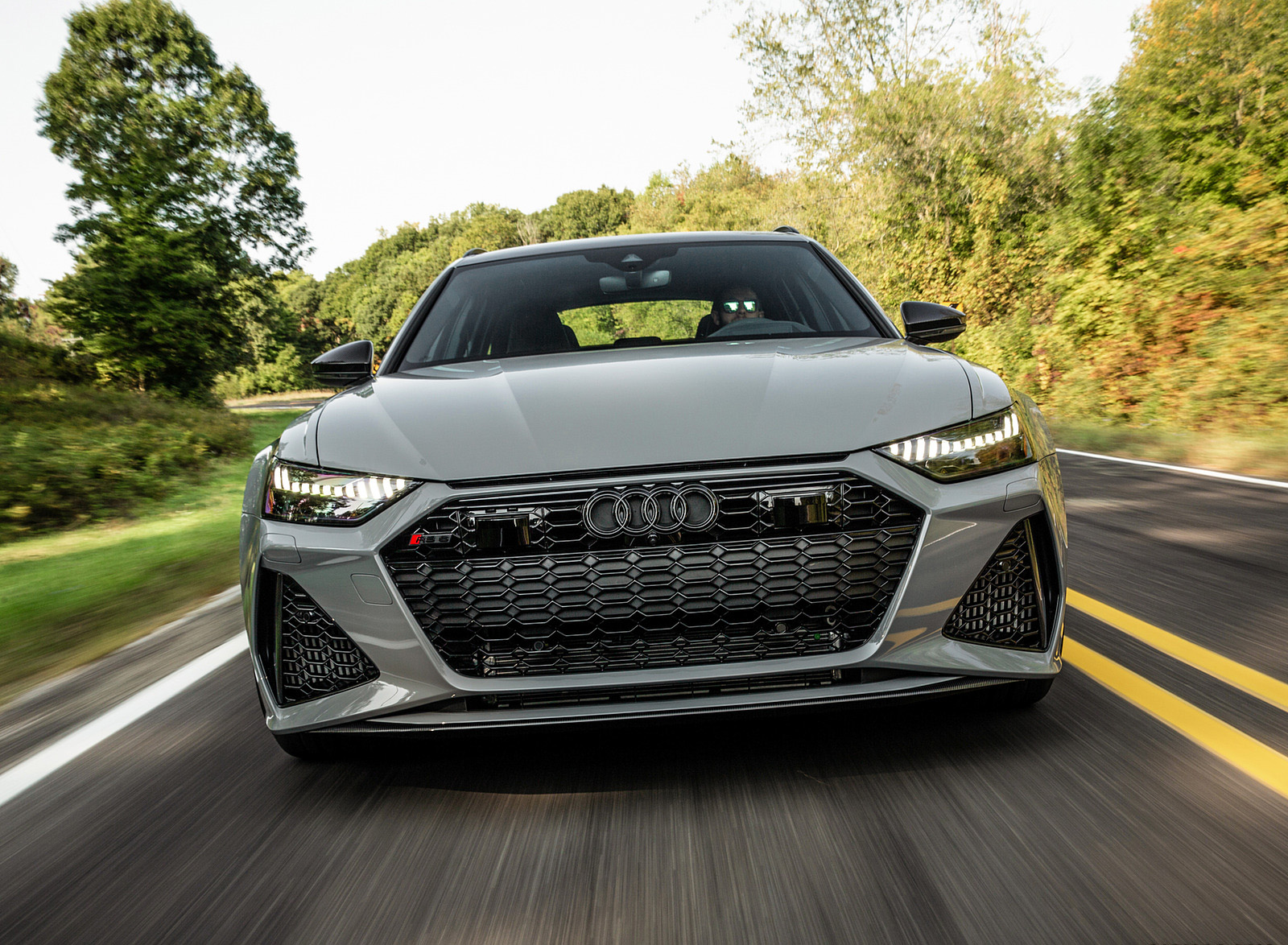 2020 Audi RS 6 Avant (Color: Nardo Gray; US-Spec) Front Wallpapers (10)