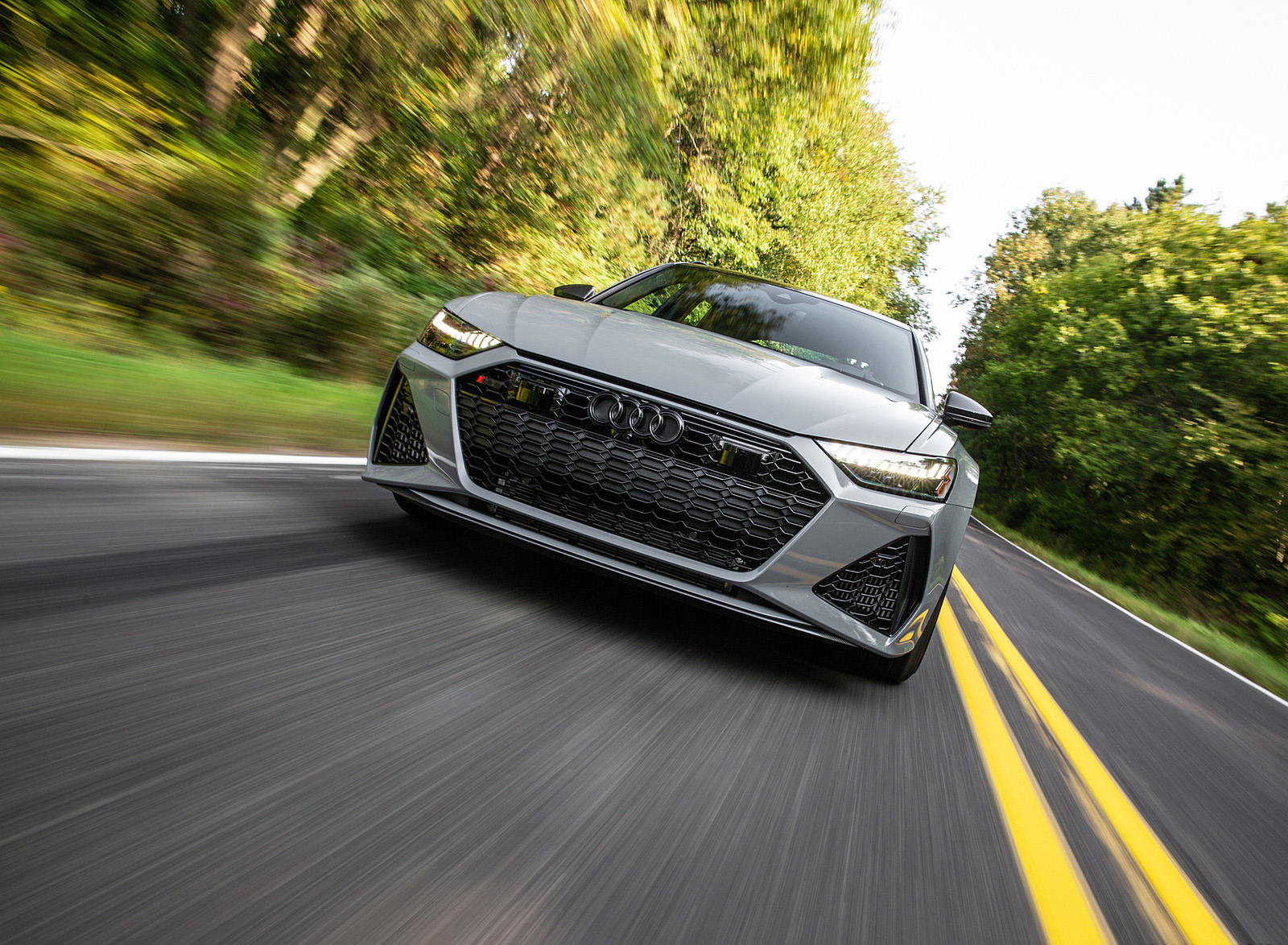 2020 Audi RS 6 Avant (Color: Nardo Gray; US-Spec) Front Wallpapers (2)