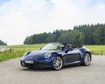 2020 Porsche 911 Carrera Cabriolet (Color: Gentian Blue Metallic) Front Three-Quarter Wallpapers 150x120