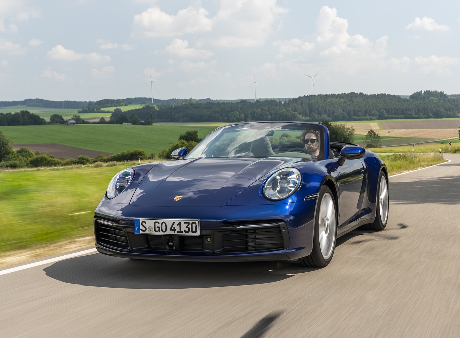 2020 Porsche 911 Carrera Cabriolet (Color: Gentian Blue Metallic) Front Three-Quarter Wallpapers (15)