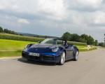 2020 Porsche 911 Carrera Cabriolet (Color: Gentian Blue Metallic) Front Three-Quarter Wallpapers 150x120