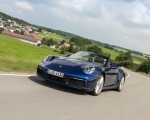 2020 Porsche 911 Carrera Cabriolet (Color: Gentian Blue Metallic) Front Three-Quarter Wallpapers 150x120