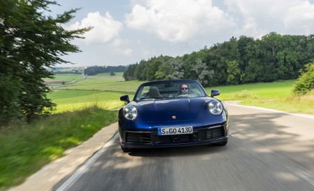 2020 Porsche 911 Carrera Cabriolet (Color: Gentian Blue Metallic) Front Wallpapers 450x275 (17)