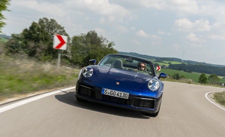 2020 Porsche 911 Carrera Cabriolet (Color: Gentian Blue Metallic) Front Wallpapers 450x275 (3)
