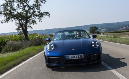 2020 Porsche 911 Carrera Cabriolet (Color: Gentian Blue Metallic) Front Wallpapers 450x275 (18)