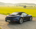 2020 Porsche 911 Carrera Cabriolet (Color: Gentian Blue Metallic) Rear Three-Quarter Wallpapers 150x120