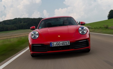 2020 Porsche 911 Carrera Coupe (Color: Guards Red) Front Wallpapers 450x275 (18)