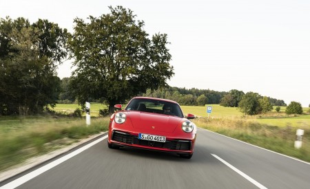2020 Porsche 911 Carrera Coupe (Color: Guards Red) Front Wallpapers 450x275 (7)